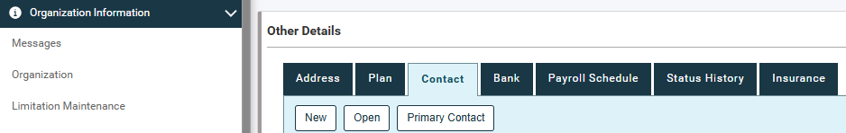 Managing contacts in ERIC